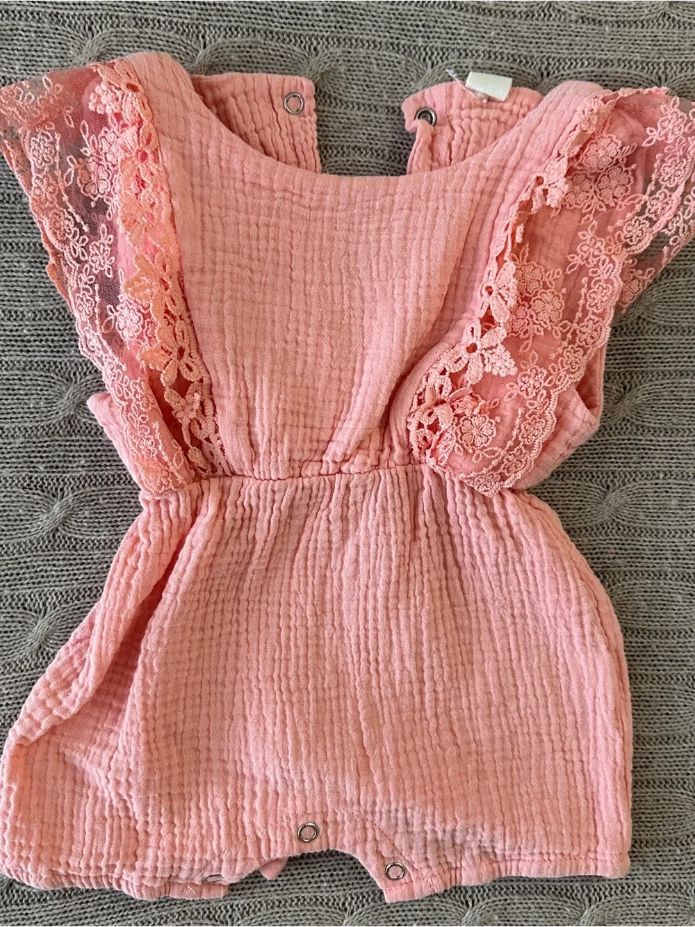EUC 5pc Baby Girl Romper Bundle, Floral Lace, 24 Months